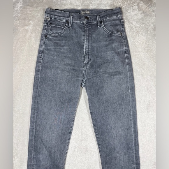 Citizens of Humanity COH Chrissy Ultra High Rise Skinny Grey Zip Fly Jeans 27 - Picture 3 of 16